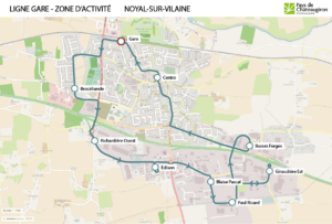 Plan ligne gare - ZA - Noyal-sur-Vilaine